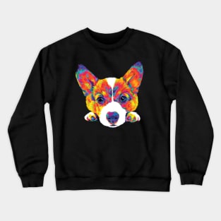 The Cutest Rainbow Corgi Puppy Crewneck Sweatshirt